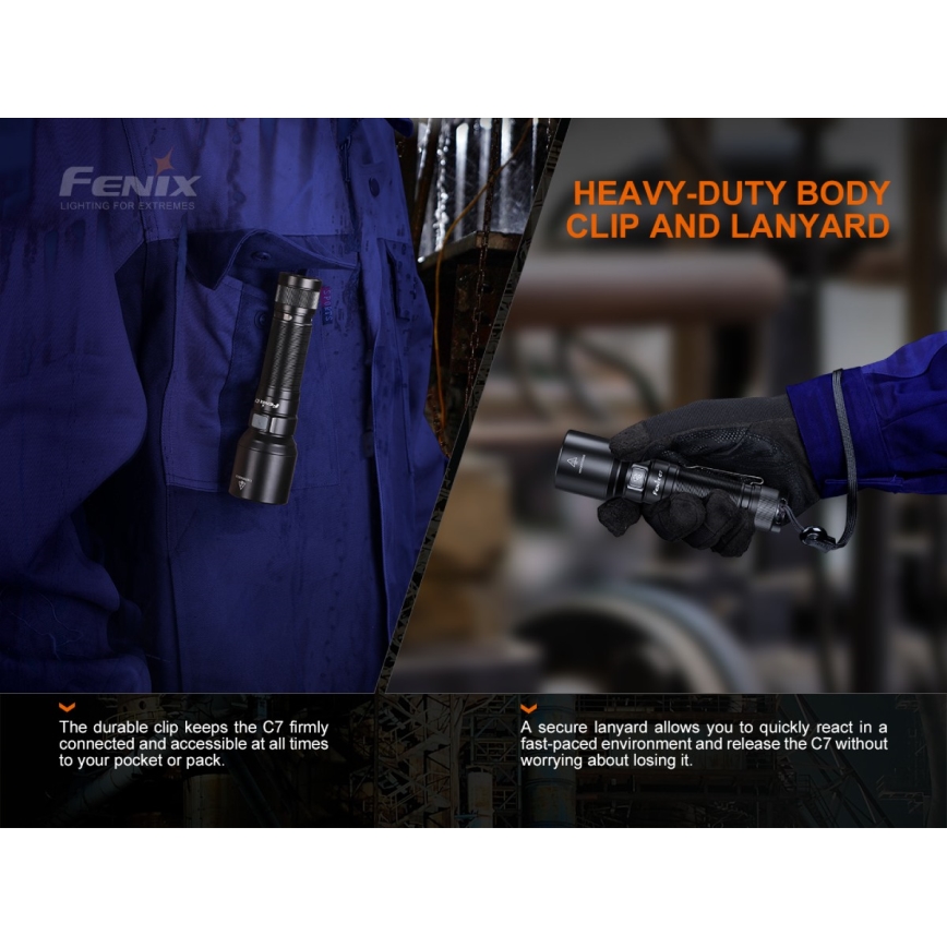 Fenix C7 - Dimmable Rechargeable LED Flashlight LED/1x21700 IP68 3000 lm 68 h