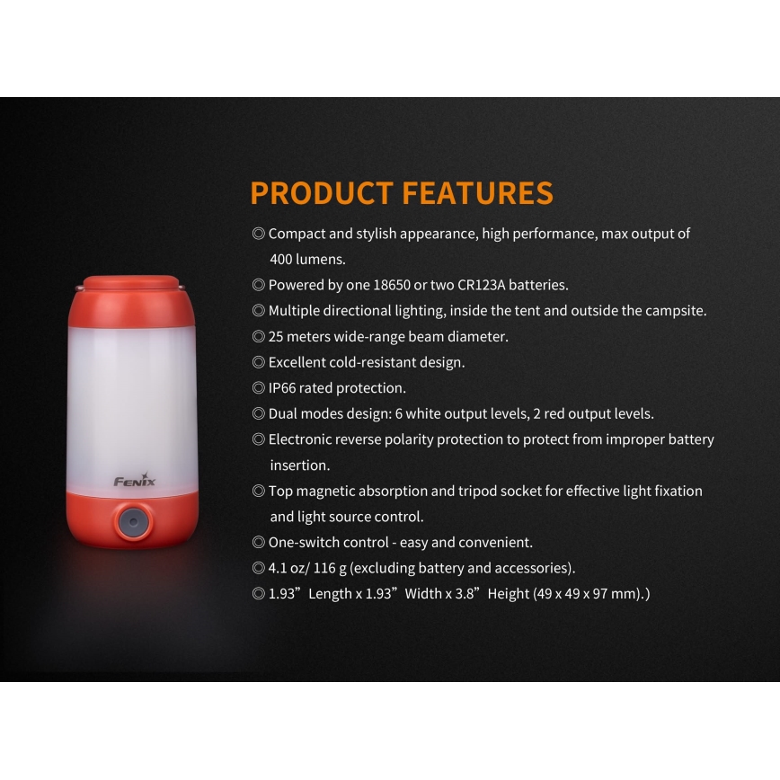 Fenix CL26RGREEN - LED Dimmable portable rechargeable lamp LED/USB IP66 400 lm 400 h green