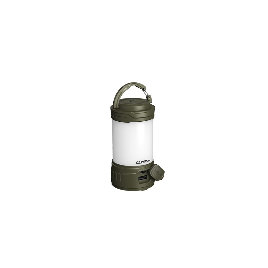Fenix CL26RPROOLI - LED Dimmable portable rechargeable lamp LED/USB IP66 650 lm 408 h green