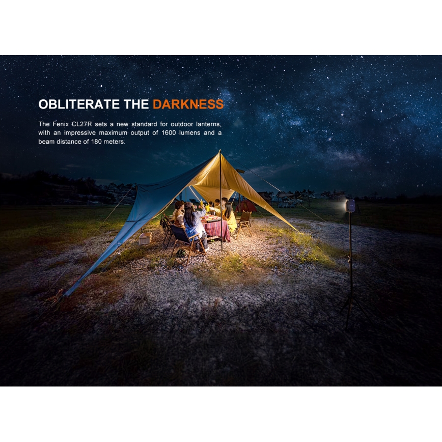 Fenix CL27RGRE - LED Dimmable rechargeable light LED/USB IP66 1600 lm 285 h