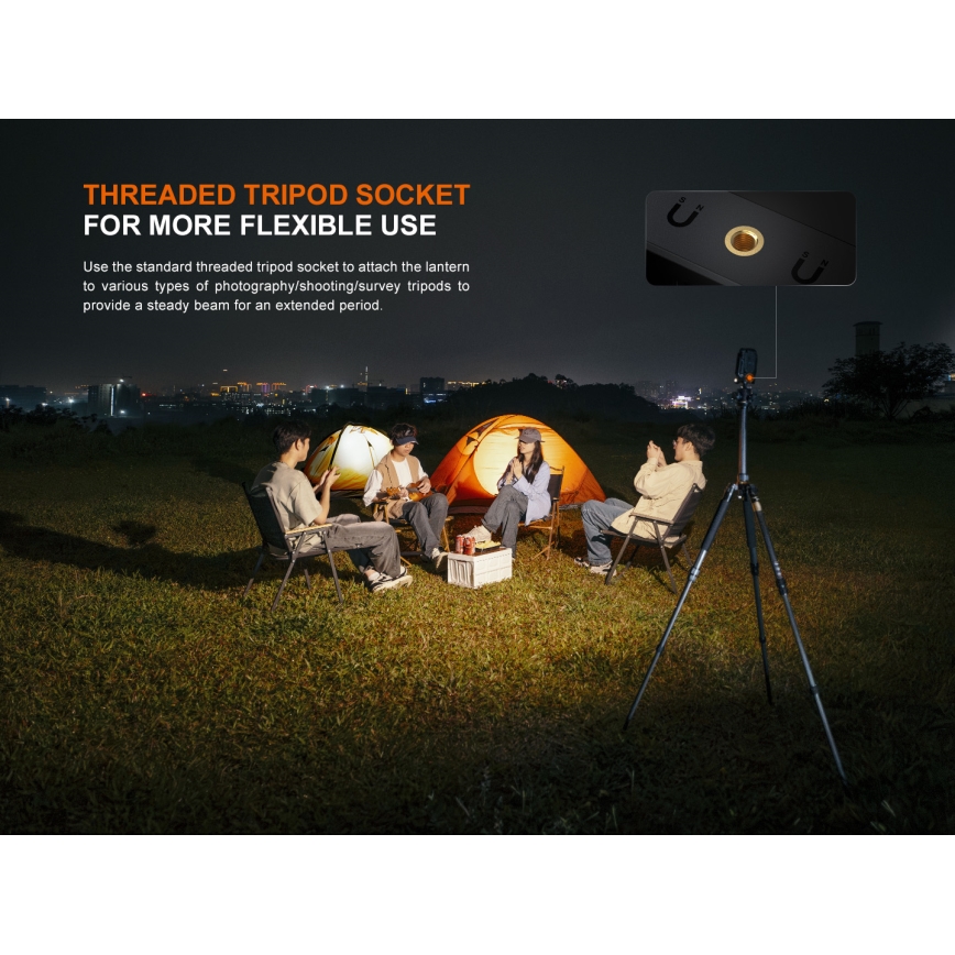 Fenix CL27RGRE - LED Dimmable rechargeable light LED/USB IP66 1600 lm 285 h