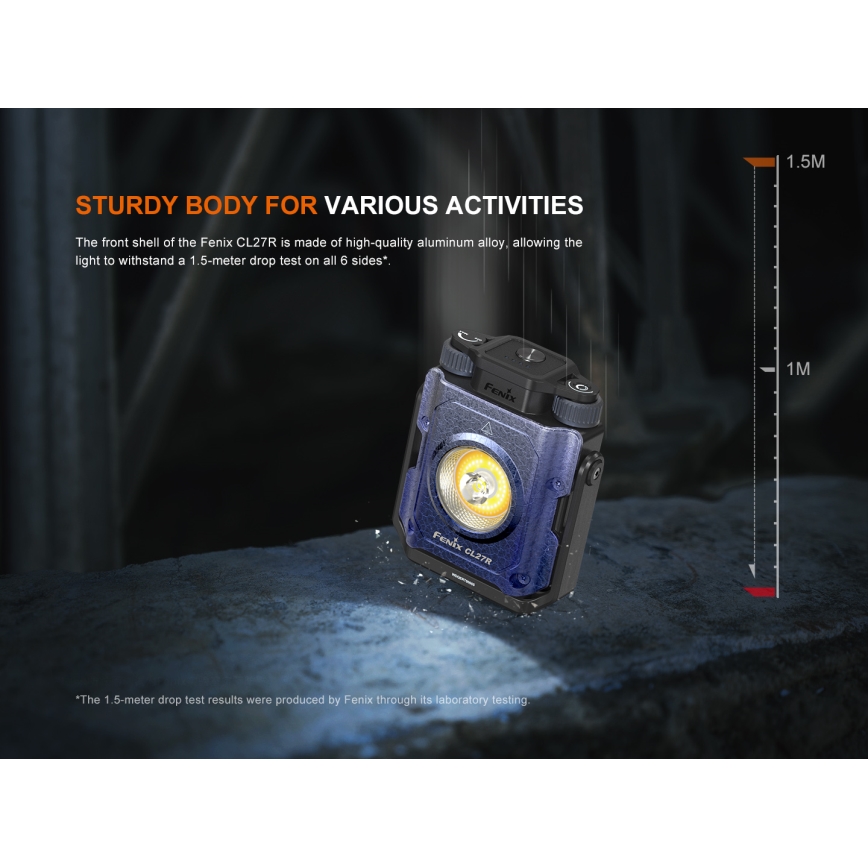 Fenix CL27RGRE - LED Dimmable rechargeable light LED/USB IP66 1600 lm 285 h