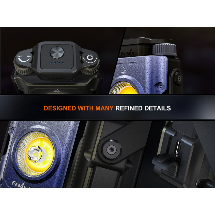Fenix CL27RGRE - LED Dimmable rechargeable light LED/USB IP66 1600 shiny 285 h 5000 mAh