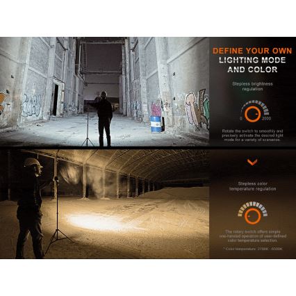 Fenix CL28R - LED Dimmable rechargeable floodlight with a powerbank LED/USB IP66 2000 lm 360 h