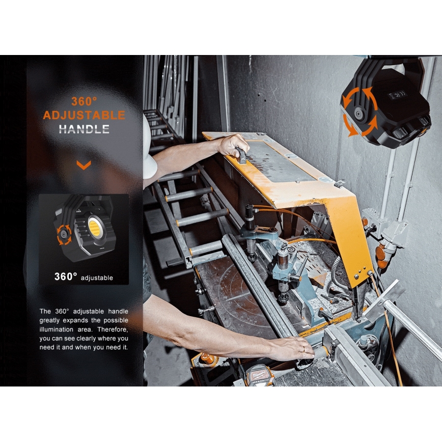 Fenix CL28R - LED Dimmable rechargeable floodlight with a powerbank LED/USB IP66 2000 lm 360 h