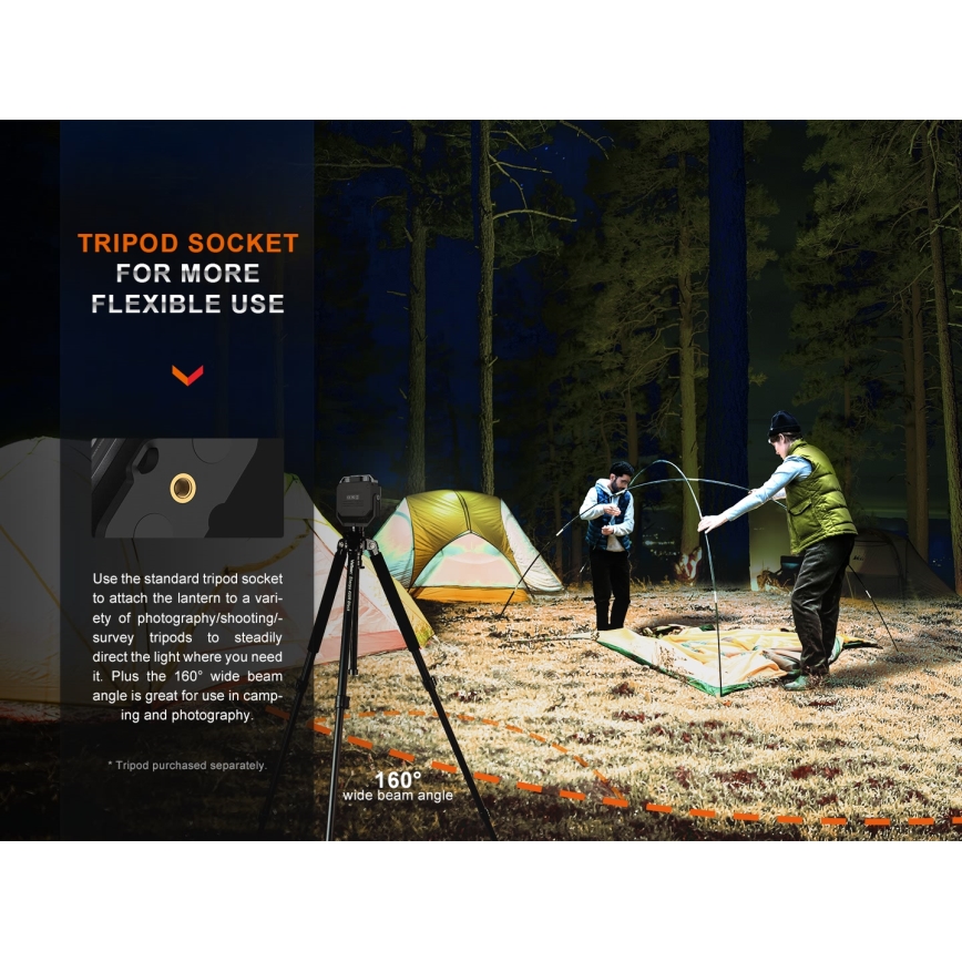 Fenix CL28R - LED Dimmable rechargeable floodlight with a powerbank LED/USB IP66 2000 lm 360 h