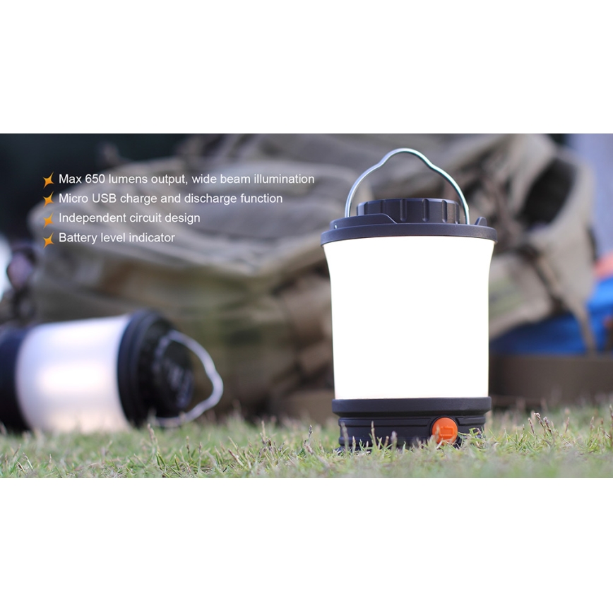 Fenix CL30R - LED Portable rechargeable lamp LED/USB/6xCR123A IPX7 650 lm 300 h 2600 mAh