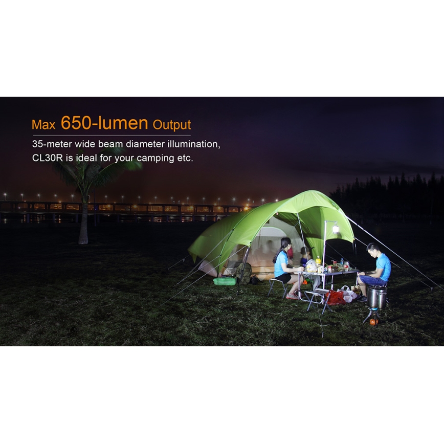 Fenix CL30R - LED Portable rechargeable lamp LED/USB/6xCR123A IPX7 650 lm 300 h 2600 mAh