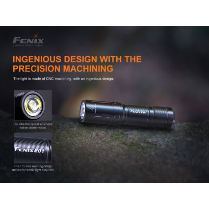 Fenix E01V20BLC - LED Flashlight LED/1xAAA IP68 100 lm 25 hrs