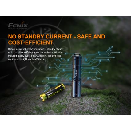 Fenix E01V20BLC - LED Flashlight LED/1xAAA IP68 100 lm 25 hrs