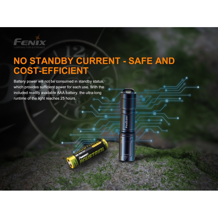 Fenix E01V20BLC - LED Flashlight LED/1xAAA IP68 100 lm 25 hrs