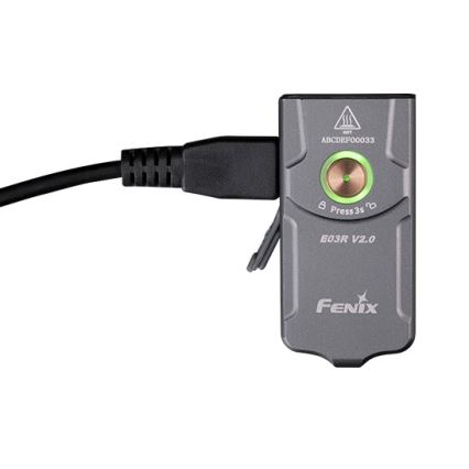 Fenix E03RV20GREY - LED Rechargeable flashlight LED/USB IP66 500 lm 30 h