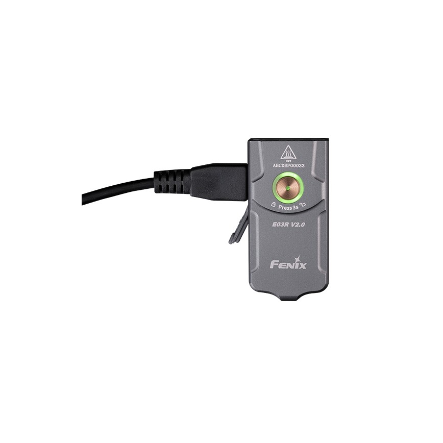 Fenix E03RV20GREY - LED Rechargeable flashlight LED/USB IP66 500 lm 30 h