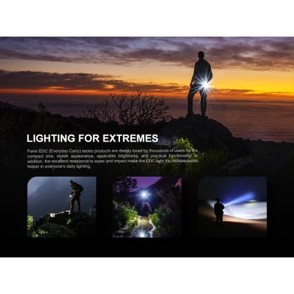 Fenix E05RBLC - LED Rechargeable flashlight LED/USB IP68 400 lm 30 hrs