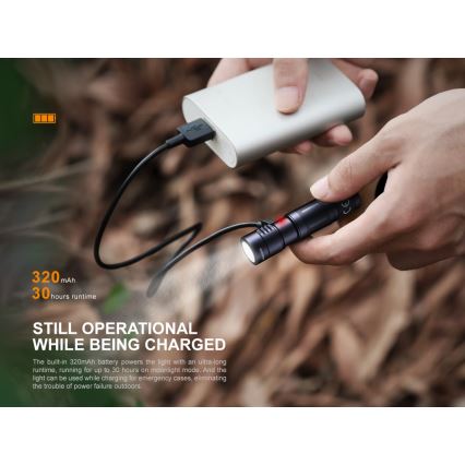Fenix E05RBLC - LED Rechargeable flashlight LED/USB IP68 400 lm 30 hrs