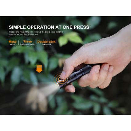 Fenix E05RBLC - LED Rechargeable flashlight LED/USB IP68 400 lm 30 hrs