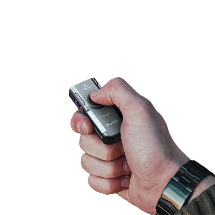 Fenix E06RGRY - LED Dimmable rechargeable flashlight UV LED/USB IP66 700 shiny 60 h 750 mAh grey