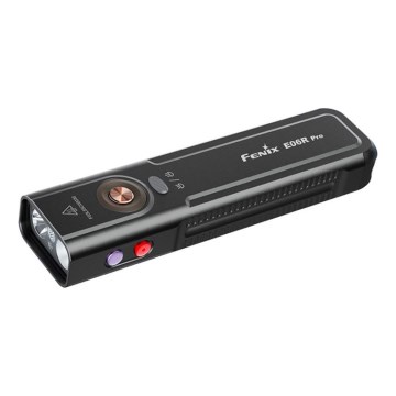 Fenix E06RPROEUBLC - Dimmable LED USB-Rechargeable Flashlight, 1650 mAh, IP66, 1600 lm, 111 h, Black