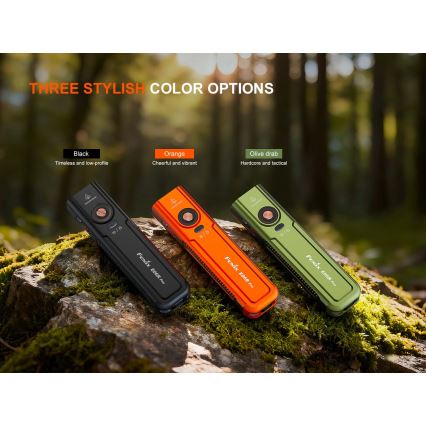 Fenix E06RPROEUBLC - Dimmable LED USB-Rechargeable Flashlight, 1650 mAh, IP66, 1600 lm, 111 h, Black