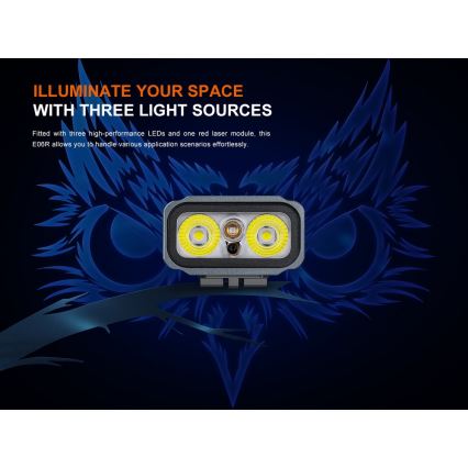 Fenix E06RTKS - LED Dimmable rechargeable flashlight UV LED/USB IP66 700 shiny 60 h turquoise