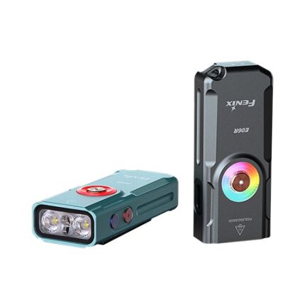 Fenix E06RTKS - LED Dimmable rechargeable flashlight UV LED/USB IP66 700 shiny 60 h turquoise