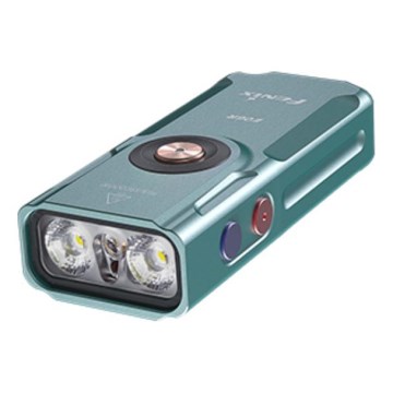 Fenix E06RTKS - LED Dimmable rechargeable flashlight UV LED/USB IP66 700 shiny 60 h turquoise