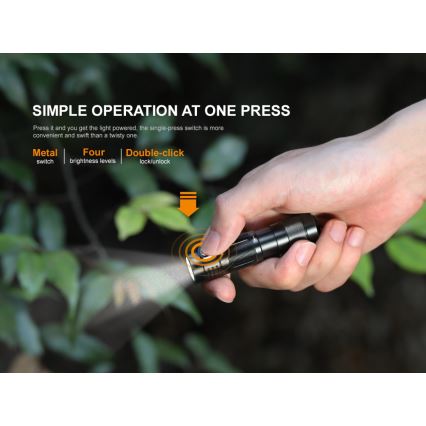 Fenix E09R - LED Rechargeable flashlight LED/USB IP68 600 lm 70 hrs