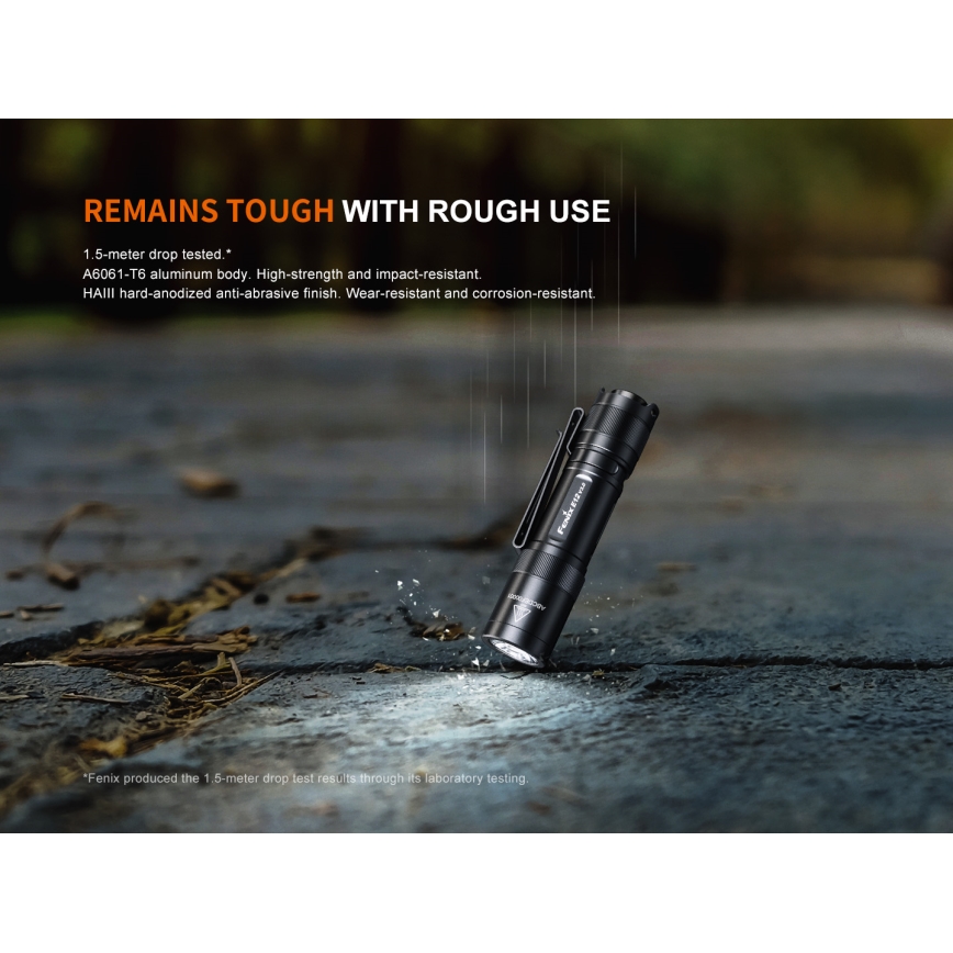 Fenix E12V30 - Dimmable Rechargeable LED Flashlight LED/1xAA 2000 mAh IP68 200 lm 100 h black