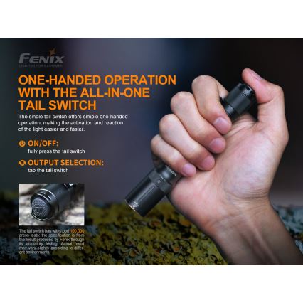 Fenix E20V20 - LED Flashlight LED/2xAA IP68 350 lm 200 hrs