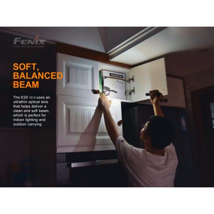 Fenix E20V20 - LED Flashlight LED/2xAA IP68 350 lm 200 hrs