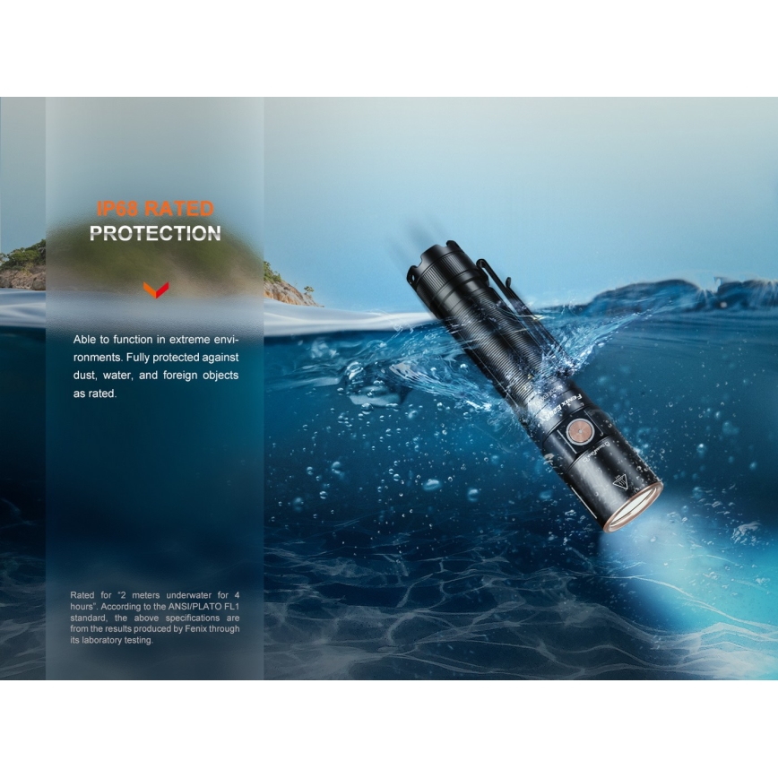 Fenix E28RV20 - LED Dimmable rechargeable flashlight LED/USB IP68 1700 lm 260 h