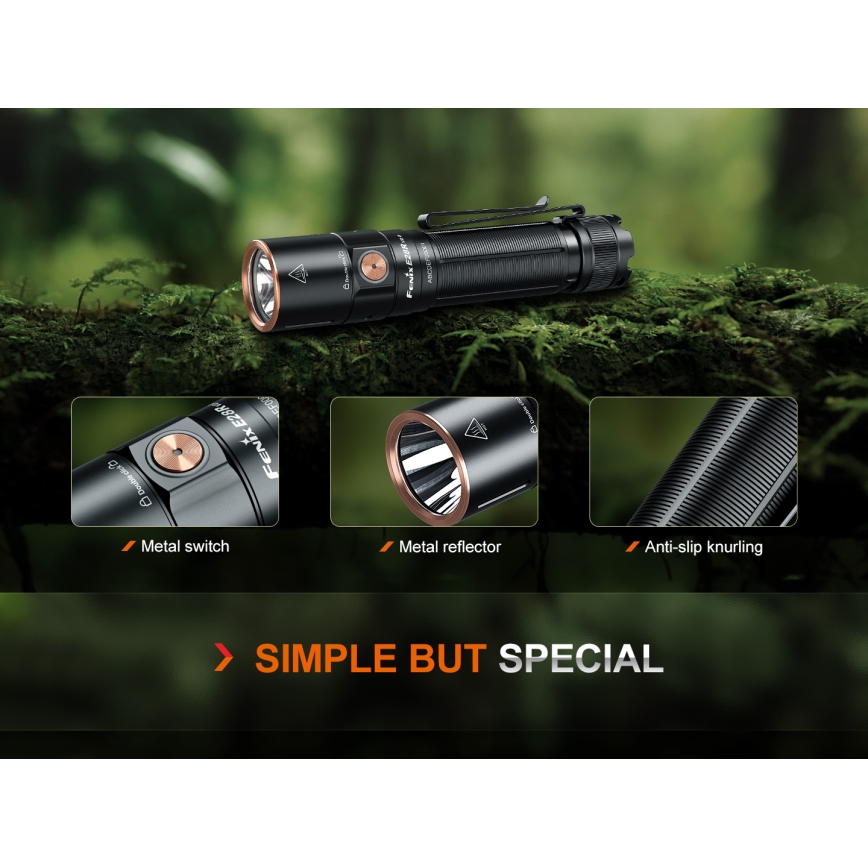 Fenix E28RV20 - LED Dimmable rechargeable flashlight LED/USB IP68 1700 lm 260 h