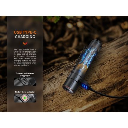 Fenix E35R - LED Rechargeable flashlight LED/USB IP68 3100 lm 69 h