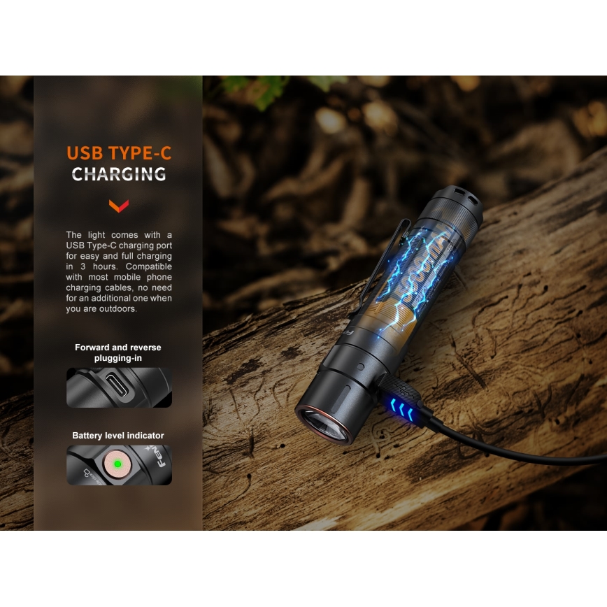 Fenix E35R - LED Rechargeable flashlight LED/USB IP68 3100 lm 69 h