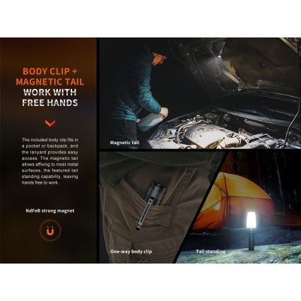 Fenix E35R - LED Rechargeable flashlight LED/USB IP68 3100 lm 69 h