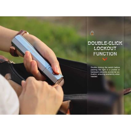 Fenix ECPBLUE - LED Rechargeable flashlight with a power bank USB IP68 1600 lm 504 h blue
