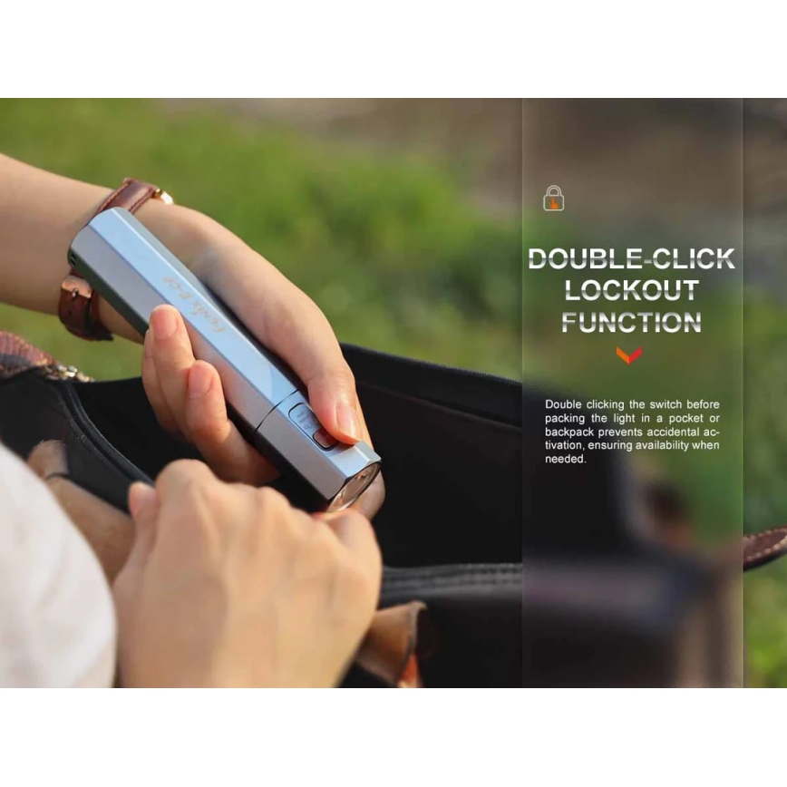 Fenix ECPBLUE - LED Rechargeable flashlight with a power bank USB IP68 1600 lm 504 h blue