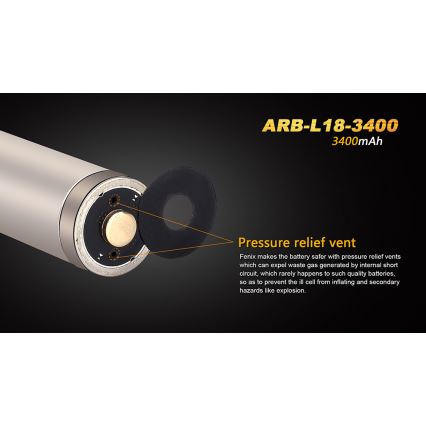 Fenix FE18650LI34 - 1 pc Rechargeable Li-ion 18650/3.6V 3400 mAh
