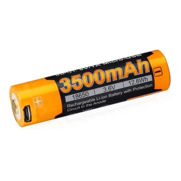 Fenix FE18650LI35USB - 1pc Rechargeable battery USB/3,6V 3500 mAh