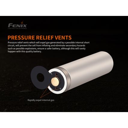 Fenix FE21700V20 - 1 pc Rechargeable 21700 Battery, 3.6V, 5000 mAh