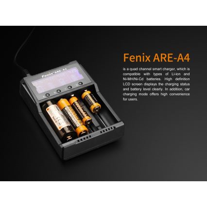 Fenix FENAREA4 - Battery charger 4xLi-ion/AAA/AA/C 5V