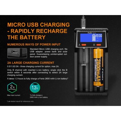 Fenix FENARED2 - Battery charger 2xLi-ion/AAA/AA/C 5V