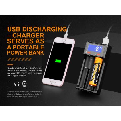 Fenix FENARED2 - Battery charger 2xLi-ion/AAA/AA/C 5V