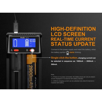 Fenix FENARED2 - Battery charger 2xLi-ion/AAA/AA/C 5V