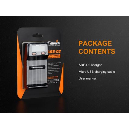 Fenix FENARED2 - Battery charger 2xLi-ion/AAA/AA/C 5V