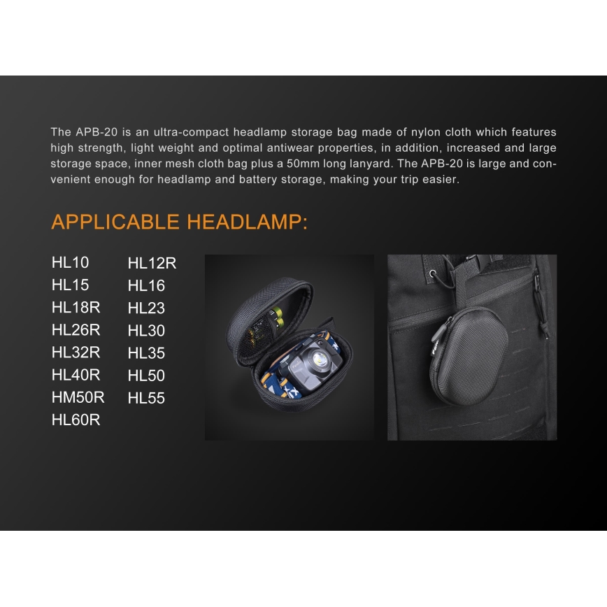 Fenix FENIXAPB20 - Protective case for headlights