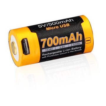 Fenix FERCR123ALIIONUP - 1pc Rechargeable battery USB/3,6V 700 mAh