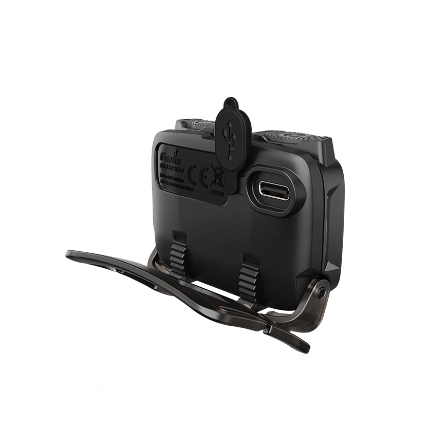 Fenix HL12RV20BLC - Dimmable USB-rechargeable LED headlamp, 950 mAh, IP66, 500 lm, 112 h runtime, black