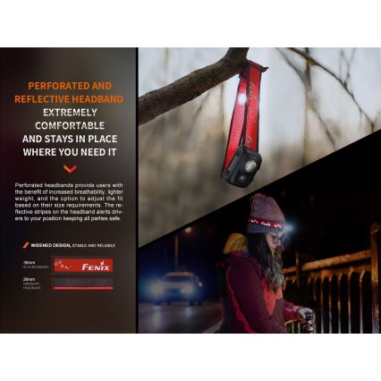 Fenix HL16V2BLK - LED Headlamp LED/3xAAA IP66 450 lm 200 h black/orange