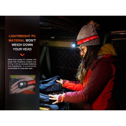 Fenix HL16V2PIN - LED Headlamp LED/3xAAA IP66 450 lm 200 h pink